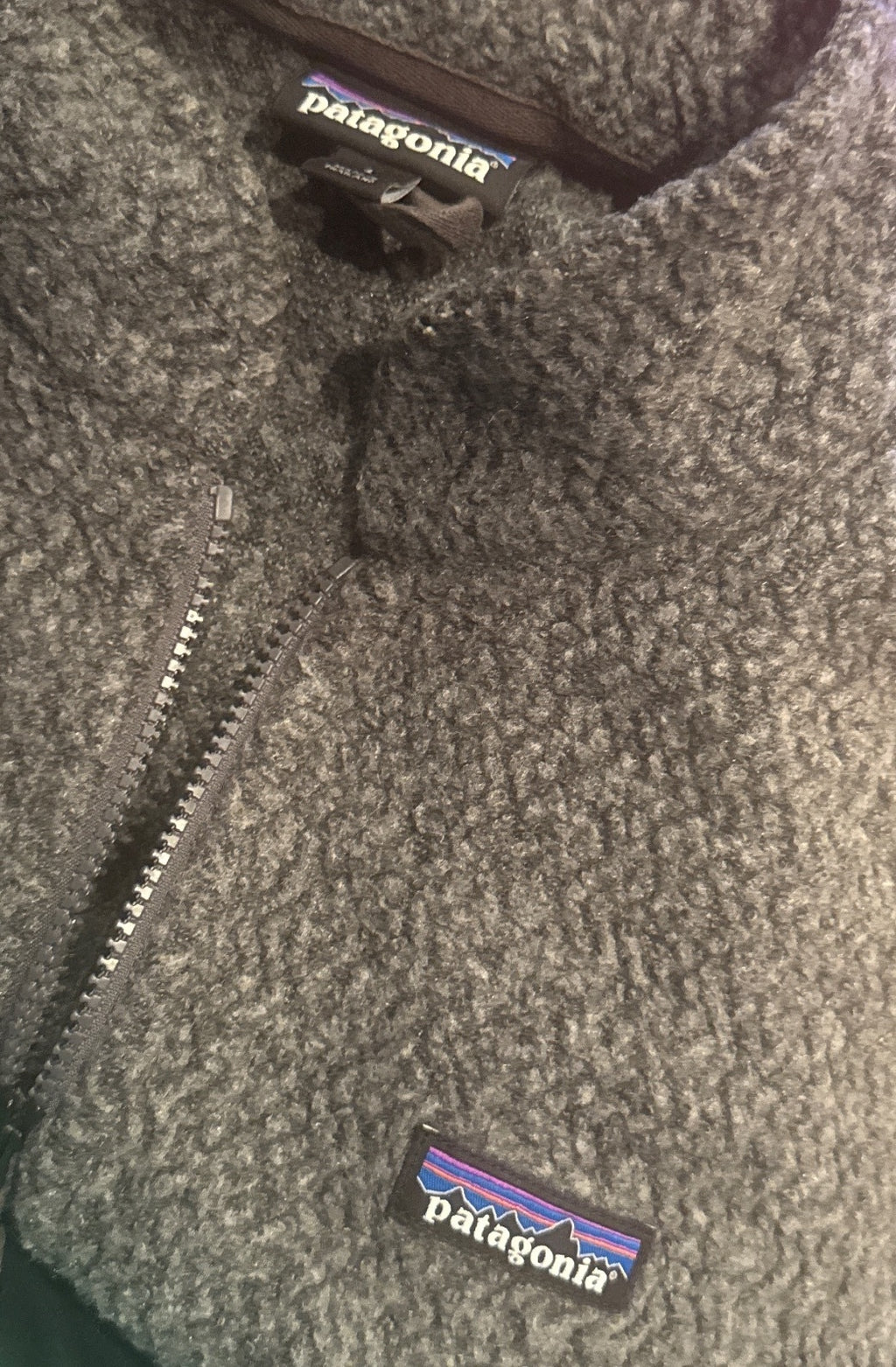Patagonia Gray Fleece Zip-Up Jacket Size Large