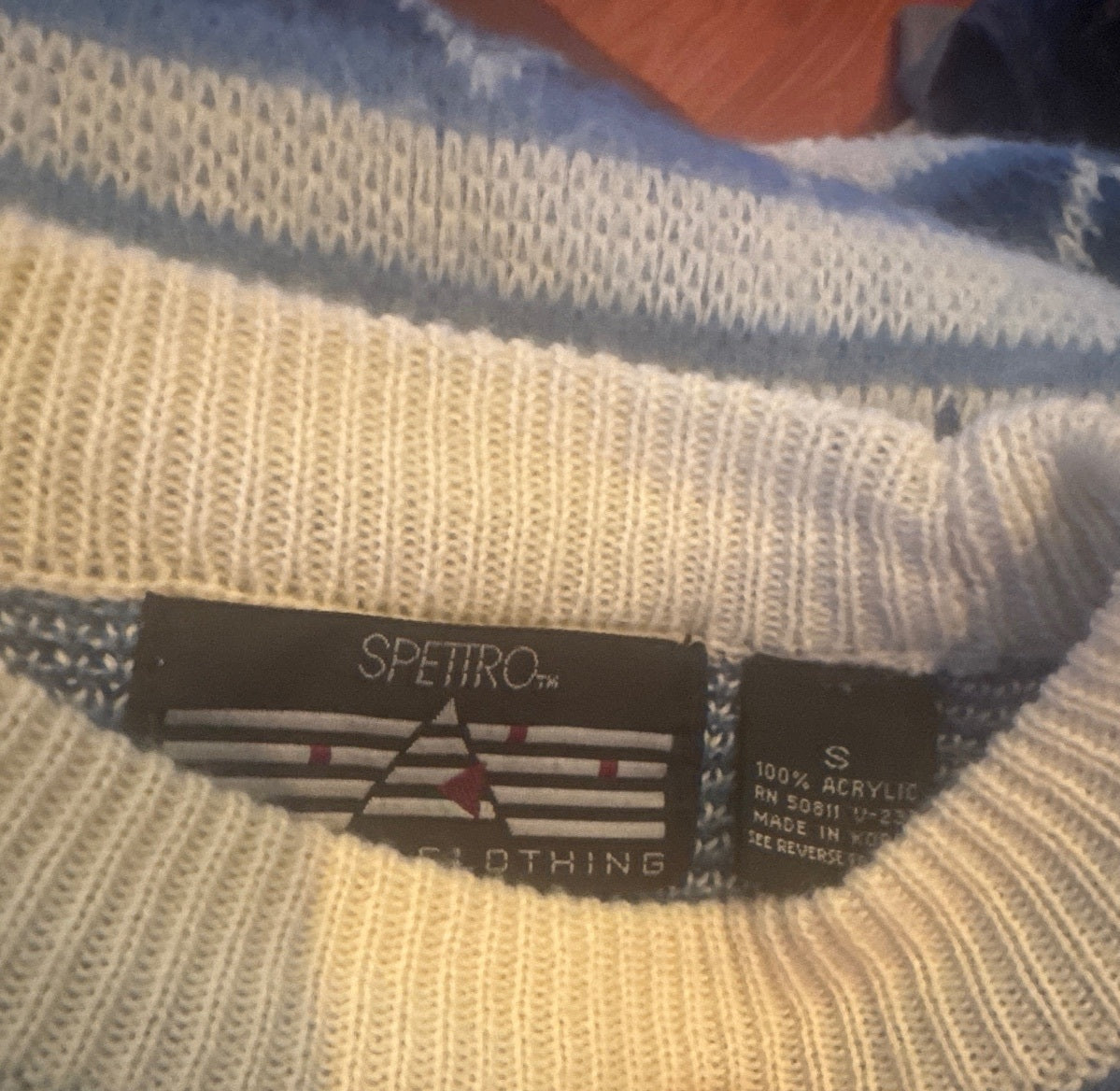 Spettro Vintage Acrylic Knit Sweater Size Small — product photograph 5 of 5