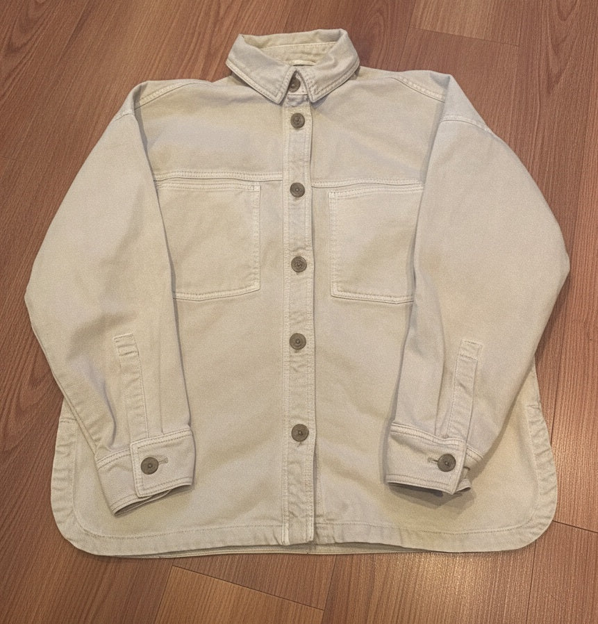 GAP women's beige button-up overshirt jacket size XS - product photo 1 of 6