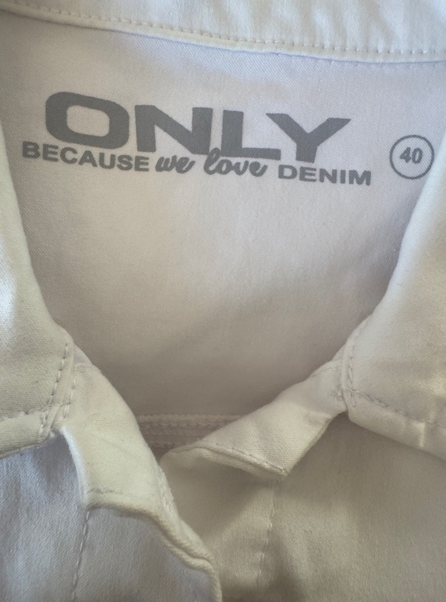 ONLY White Denim Jacket Size 40 - detail image 2