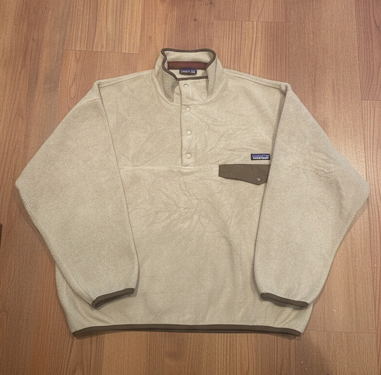 Patagonia Synchilla Men's Large Beige Fleece Pullover