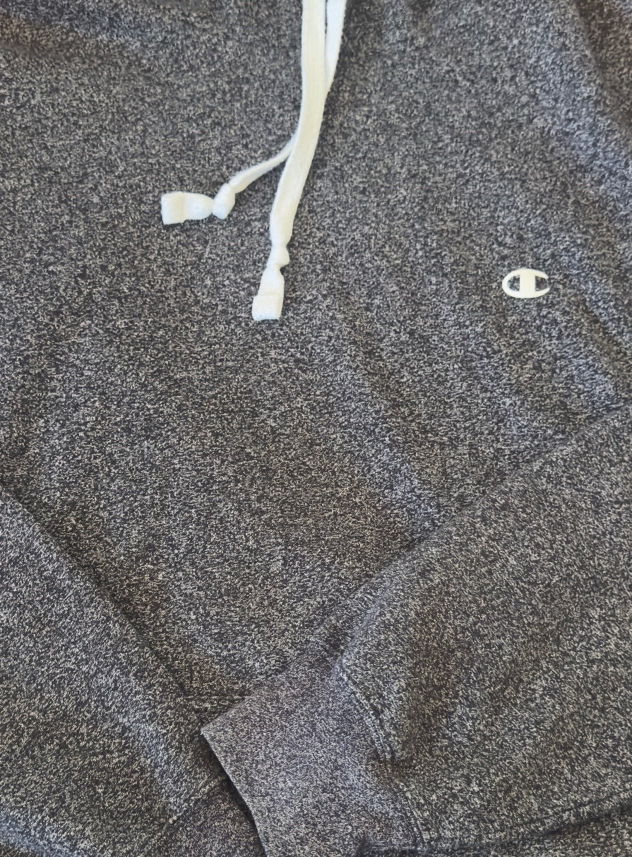Champion Authentic 2XL Gray Hoodie Sweatshirt with White Tie - detail image 2