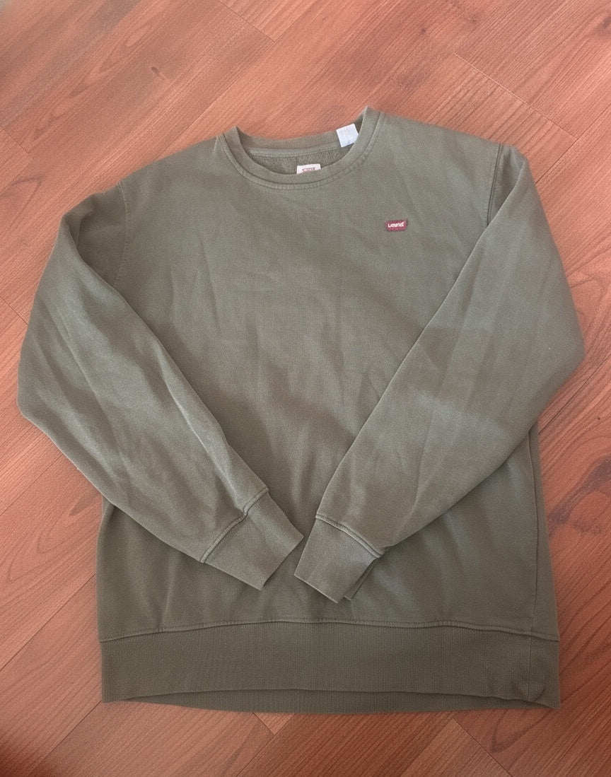 Levi's Olive Green Crew Neck Sweatshirt Medium