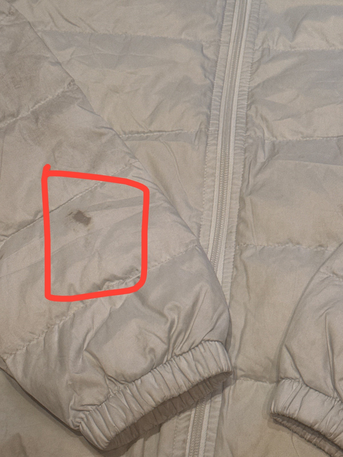 Levi's cream / pale blue Quilted Zip-Up Jacket Size S – product photograph 2 of 8
