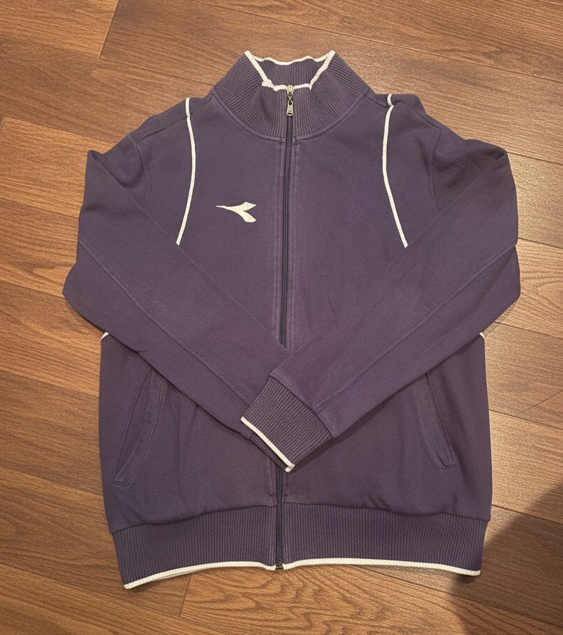 Diadora Purple Zip-Up Sports Jacket Size L