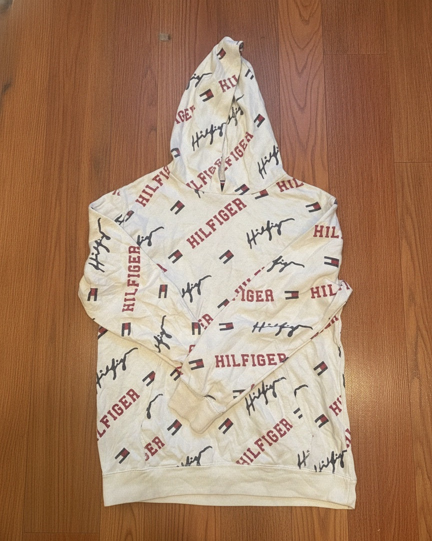 Tommy Hilfiger XL Hoodie with All-Over Logo Print