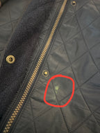 Barbour Black Quilted Jacket with Snap Buttons - Size 14, product image 6 of 10