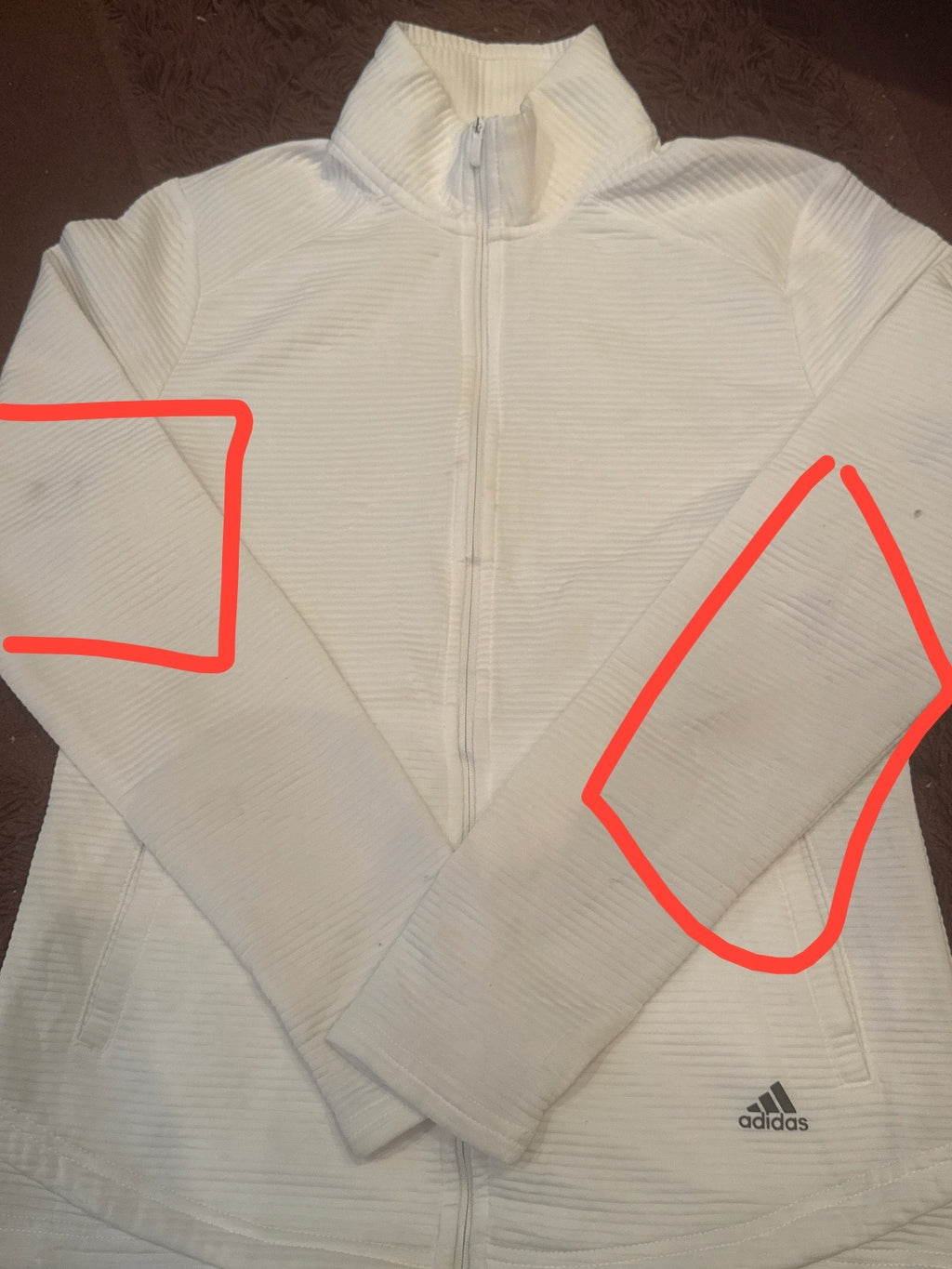 Adidas White Golf Full-Zip Jacket Size S