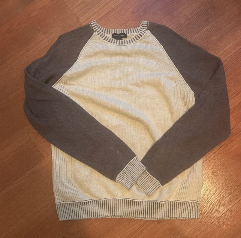 Calvin Klein Jeans Two-Tone Knit Sweater Large