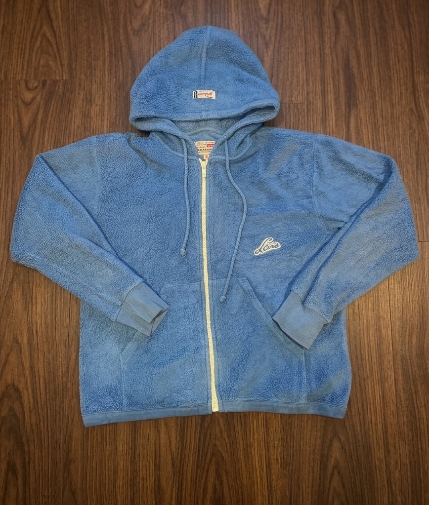 Levi's Blue Fleece Full-Zip Hooded Sweatshirt – actual item photograph