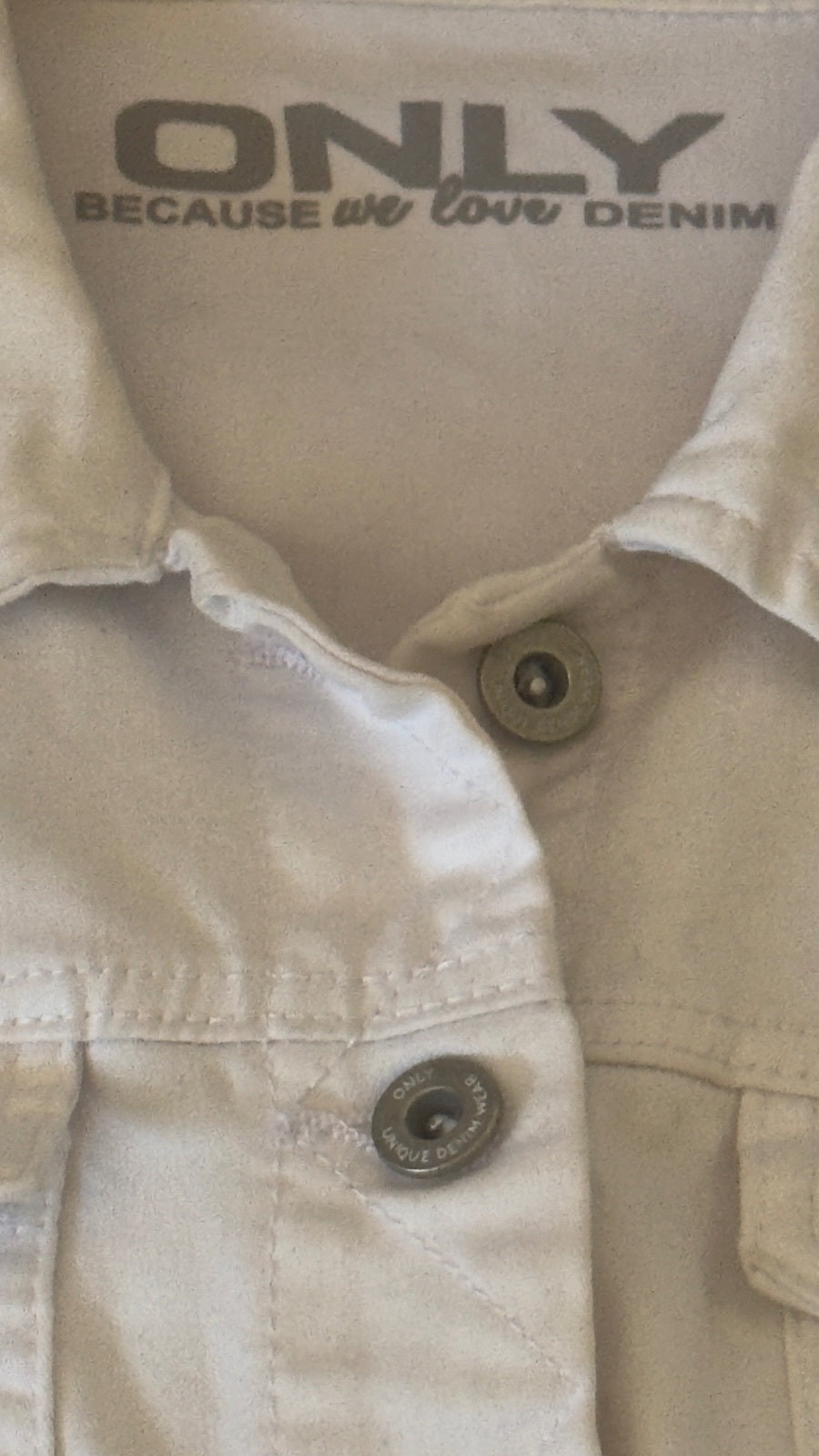 ONLY White Denim Jacket Size 40 - detail image 3