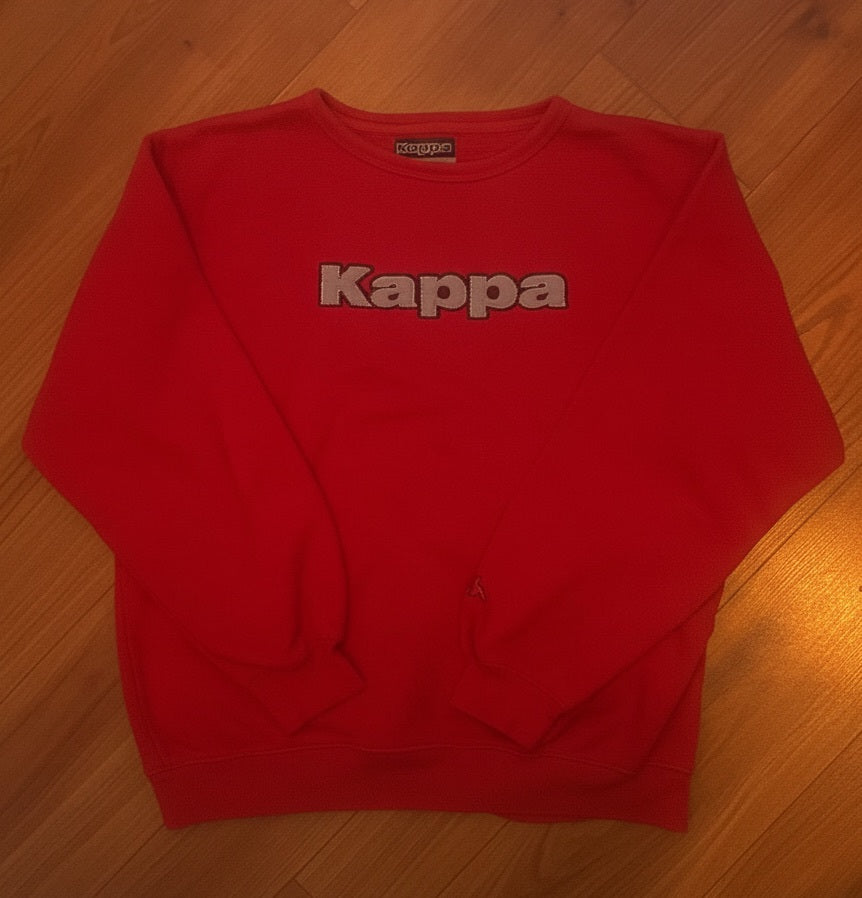 Kappa Red Crew Neck Sweatshirt with Logo