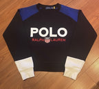 Polo Ralph Lauren black blue and white crewneck sweatshirt XS, product image 1 of 6